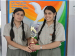 Aishwarya Anand and Neerja Juneja. Second in inter school declamation.